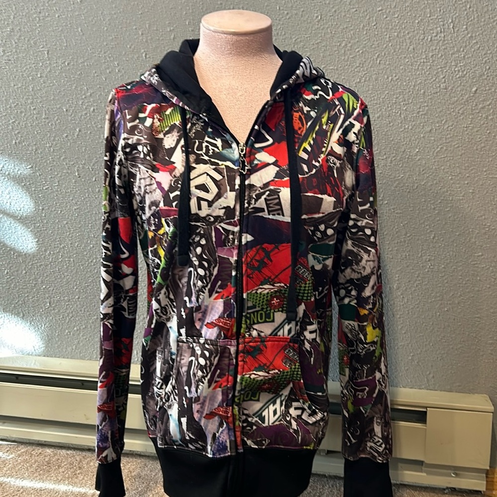 FOX Racing Full Zip Hooded Jacket Size XL